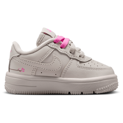 Boys' Toddler - Nike Force 1 Low Lace FL - Light Bone/Light Bone/Playful Pink