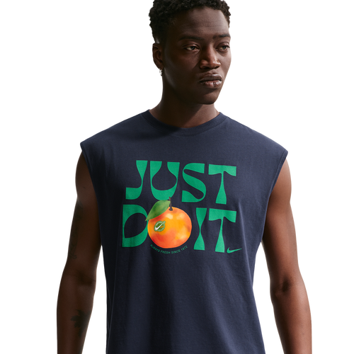 MENS - Nike NSW Loose Sleeveless Orange Tee - Obsidian