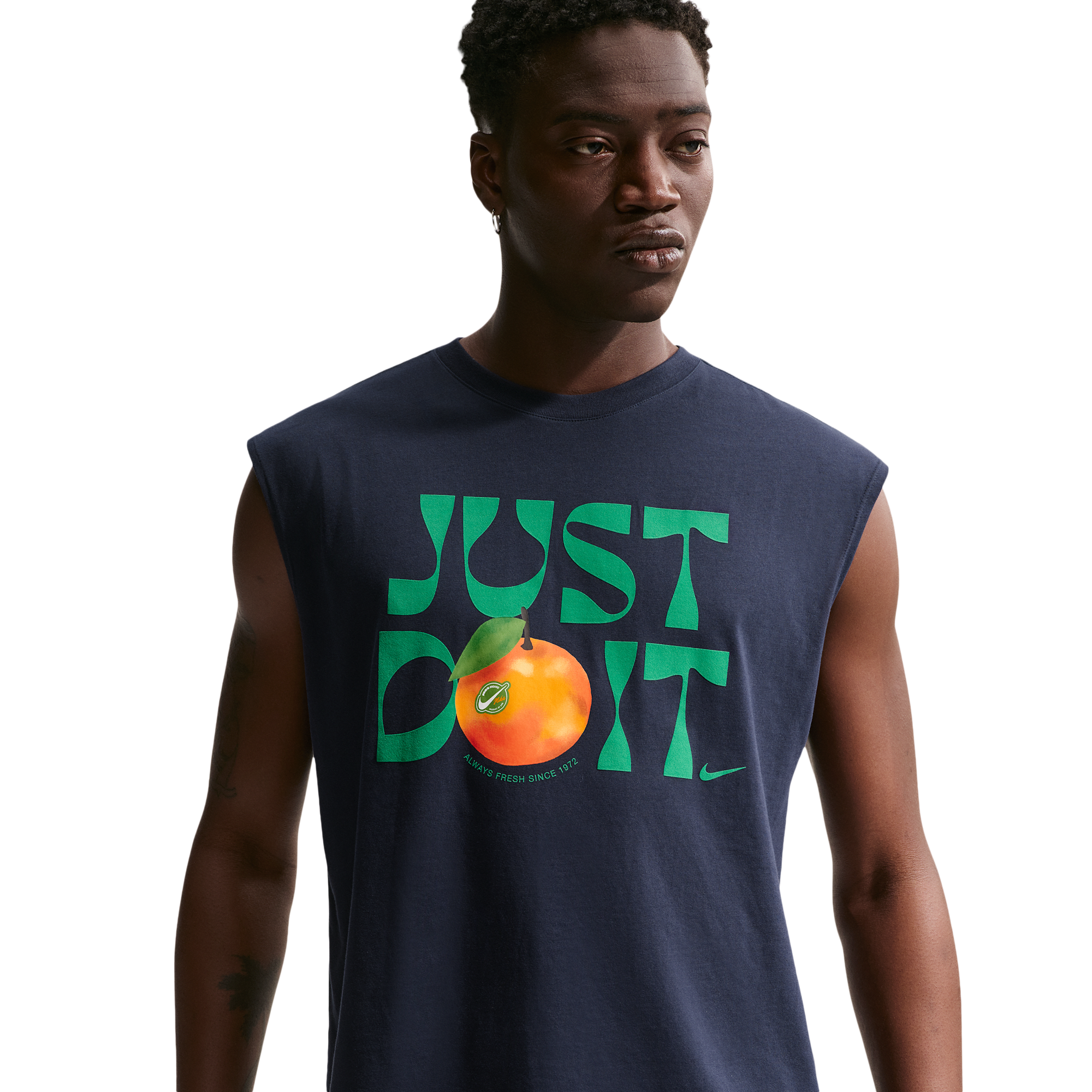 Nike NSW Loose Sleeveless Orange Tee - Men's