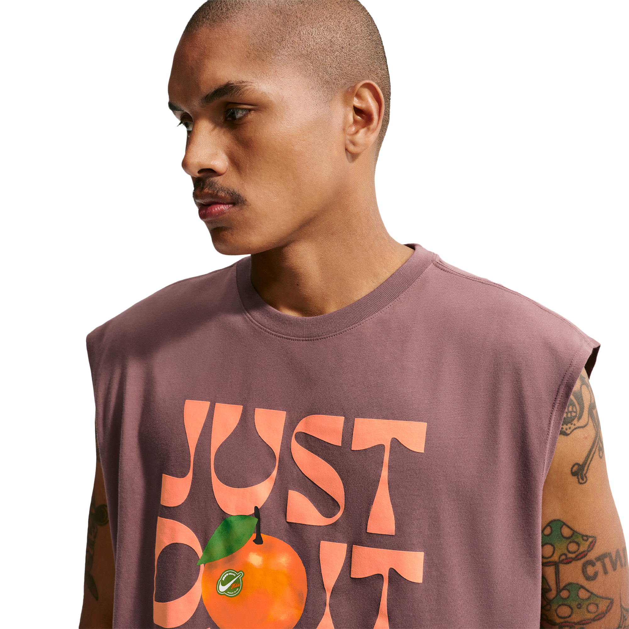 Nike NSW Loose Sleeveless Orange Tee - Men's