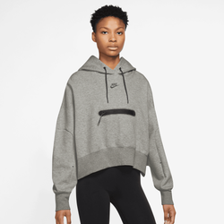 Women's - Nike NSW Tech Fleece Essential Pullover Hoodie OOS - Gray