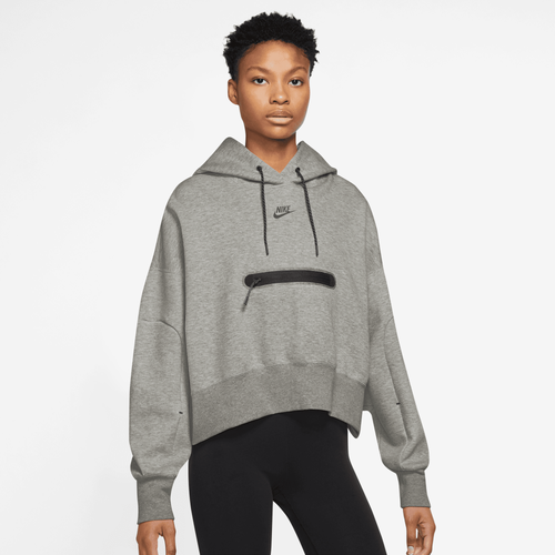 

Nike Womens Nike NSW Tech Fleece Essential Pullover Hoodie OOS - Womens Gray Size M