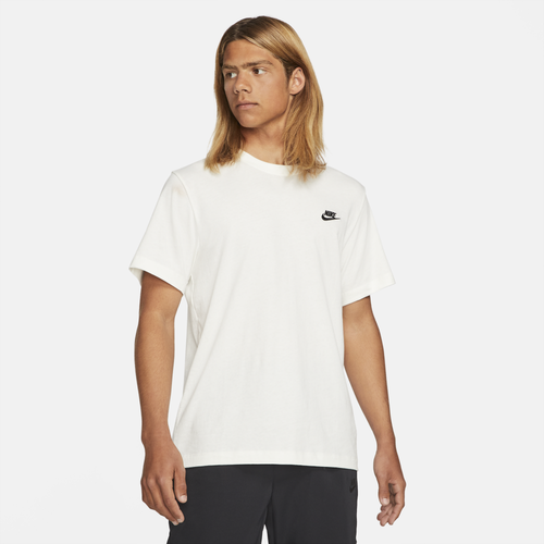 

Nike Mens Nike NSW Club Short Sleeve T-Shirt - Mens Black/Sail Size XS