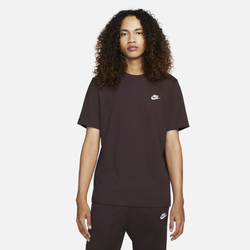 Men's - Nike Sports Wear Club T-Shirt - Brown/White