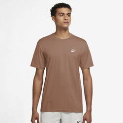 Men's - Nike Club T-Shirt - Brown/White