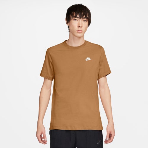 

Nike Mens Nike NSW Club Short Sleeve T-Shirt - Mens Wheat/White Size L