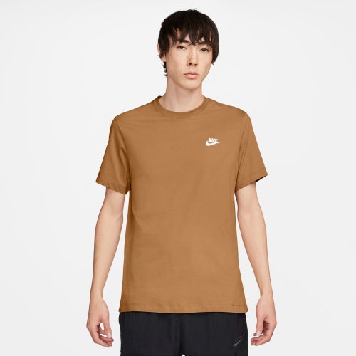 

Nike Mens Nike NSW Club Short Sleeve T-Shirt - Mens Wheat/White Size M