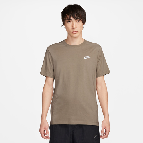 

Nike Mens Nike NSW Club Short Sleeve T-Shirt - Mens Khaki/White Size XS