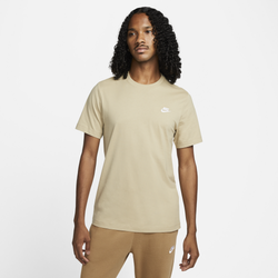 Men's - Nike Club T-Shirt - Limestone/White