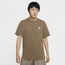 Nike Embroidered Futura T-Shirt - Men's Brown/White