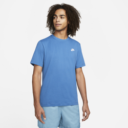 Men's - Nike Club T-Shirt - Dark Marine/White
