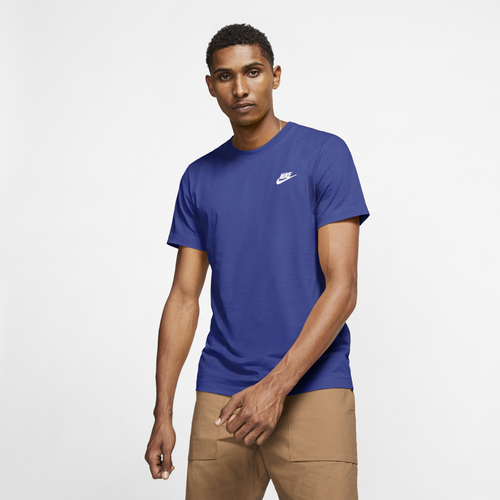 

Nike Mens Nike Embroidered Futura T-Shirt - Mens Astronomy Blue/White Size S