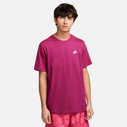 

Nike Mens Nike NSW Club Short Sleeve T-Shirt - Mens Pink/White Size L