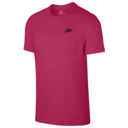 Men's - Nike Embroidered Futura T-Shirt - Rush Pink/White