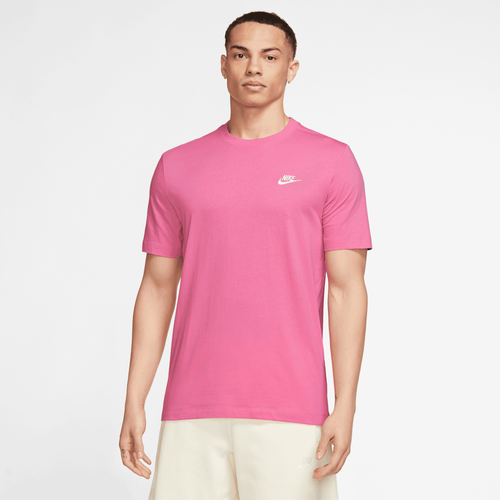 Nike Mens  Embroidered Futura T-shirt In Pink/pink