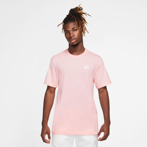 Nike Mens  Embroidered Futura T-shirt In Pink/pink
