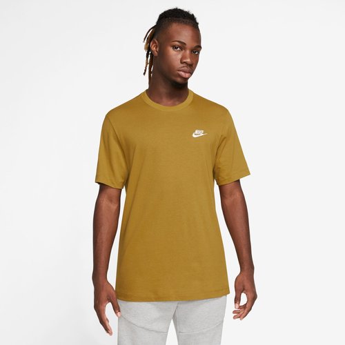 Nike Mens  Embroidered Futura T-shirt In Beige/white