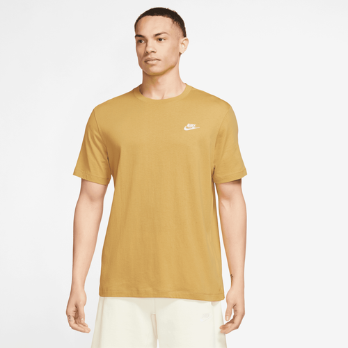 

Nike Mens Nike NSW Club Short Sleeve T-Shirt - Mens Wheat Gold Size L