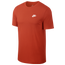 Nike Embroidered Futura T-Shirt - Men's Team Orange/White