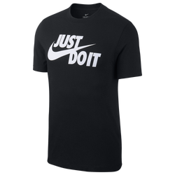 Mens - Nike Just Do It Swoosh T-Shirt - Black/White
