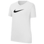 Nike Dry Legend V-Neck Swoosh T-Shirt - Girls' Grade School White/Black