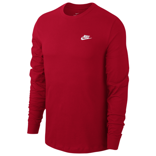 

Nike Mens Nike Embroidered Futura L/S T-Shirt - Mens Red/White Size XL