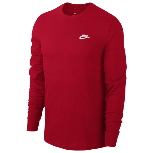 

Nike Mens Nike Embroidered Futura L/S T-Shirt - Mens Red/White Size L