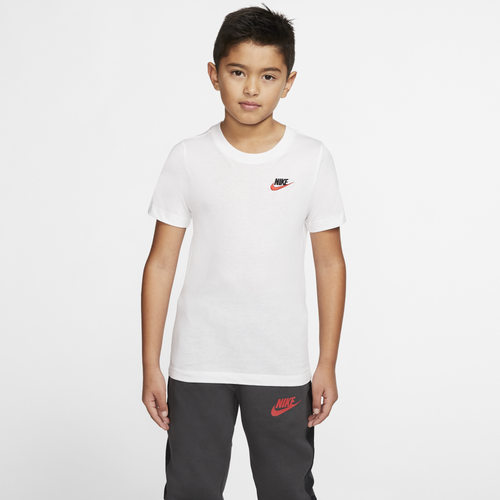 

Nike Boys Nike NSW Futura T-Shirt - Boys' Grade School White/Red Size S