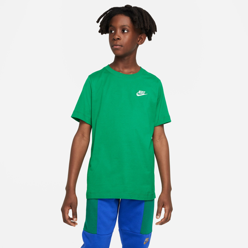 

Nike Boys Nike Futura T-Shirt - Boys' Grade School White/Green Size L