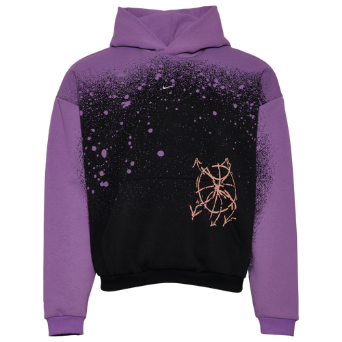 Nike Hours TF Standard Issue Pullover Hoodie - Nike Black/Bright Violet Pale Ivory