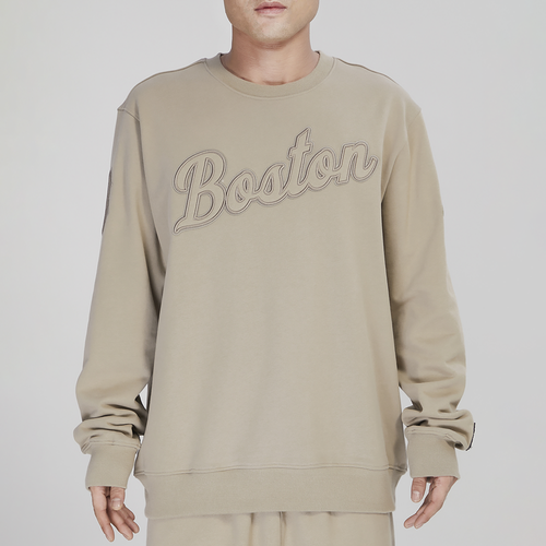 

Pro Standard Mens Pro Standard Red Sox Tonal Fleece Crewneck - Mens Taupe Size M
