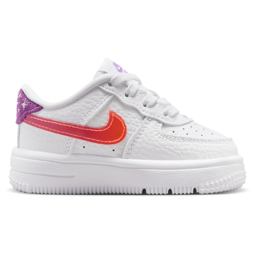  - Nike Force 1 Low BBall Lace - White/Bright Violet Turf Orange