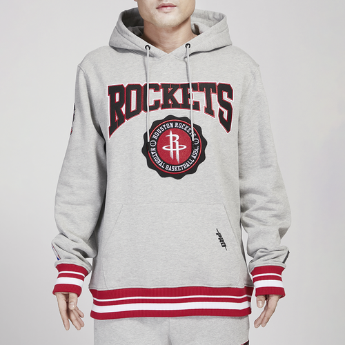 Pro Standard Mens  Rockets Crest Emblem Fleece P/o Hoodie In Gray