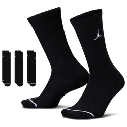 Men's - Jordan Everyday 3 Pack Cushion Crew Socks - Black/White