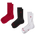 Jordan Everyday 3 Pack Cushion Crew Socks - Men's Red/White/Black