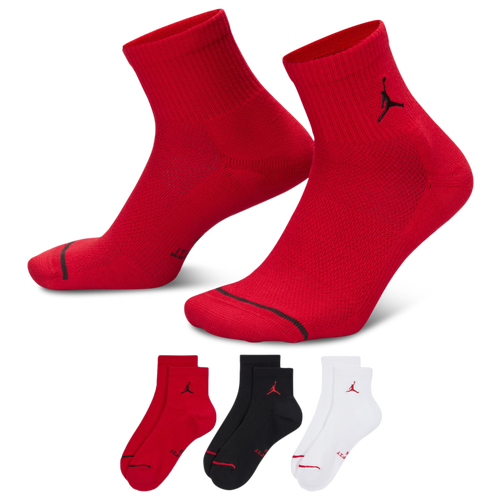 - Jordan Everyday 3 Pack Cushion Ankle Socks - Red/White Black
