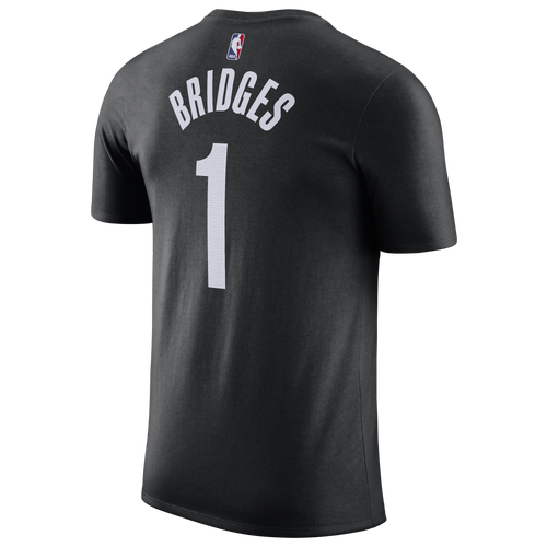 

Nike Mens Miles Bridges Nike Nets City Edition Name & Number T-Shirt - Mens Black/White Size L