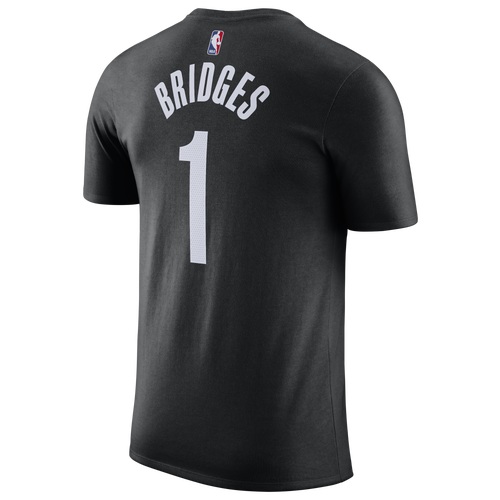 

Nike Mens Miles Bridges Nike Nets City Edition Name & Number T-Shirt - Mens Black/White Size S