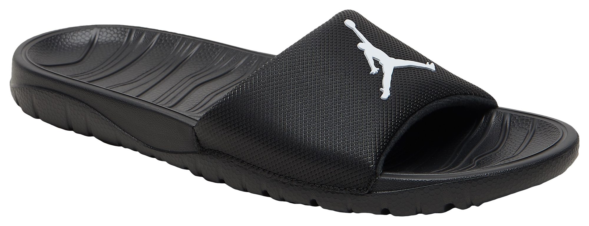 all black jordan sandals