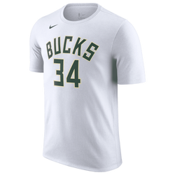 Men's - Nike Bucks Name & Number T-Shirt - White/White