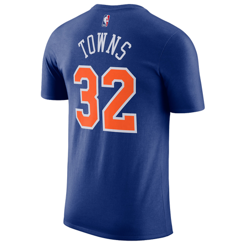 Nike Adult New York Knicks Karl-Anthony Towns #32 Icon T-Shirt, Men's, XL, Blue
