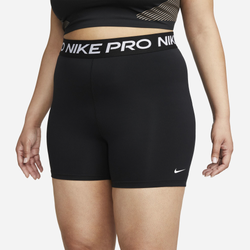 Women's - Nike Plus Size 5 Inch Shorts - Black/White