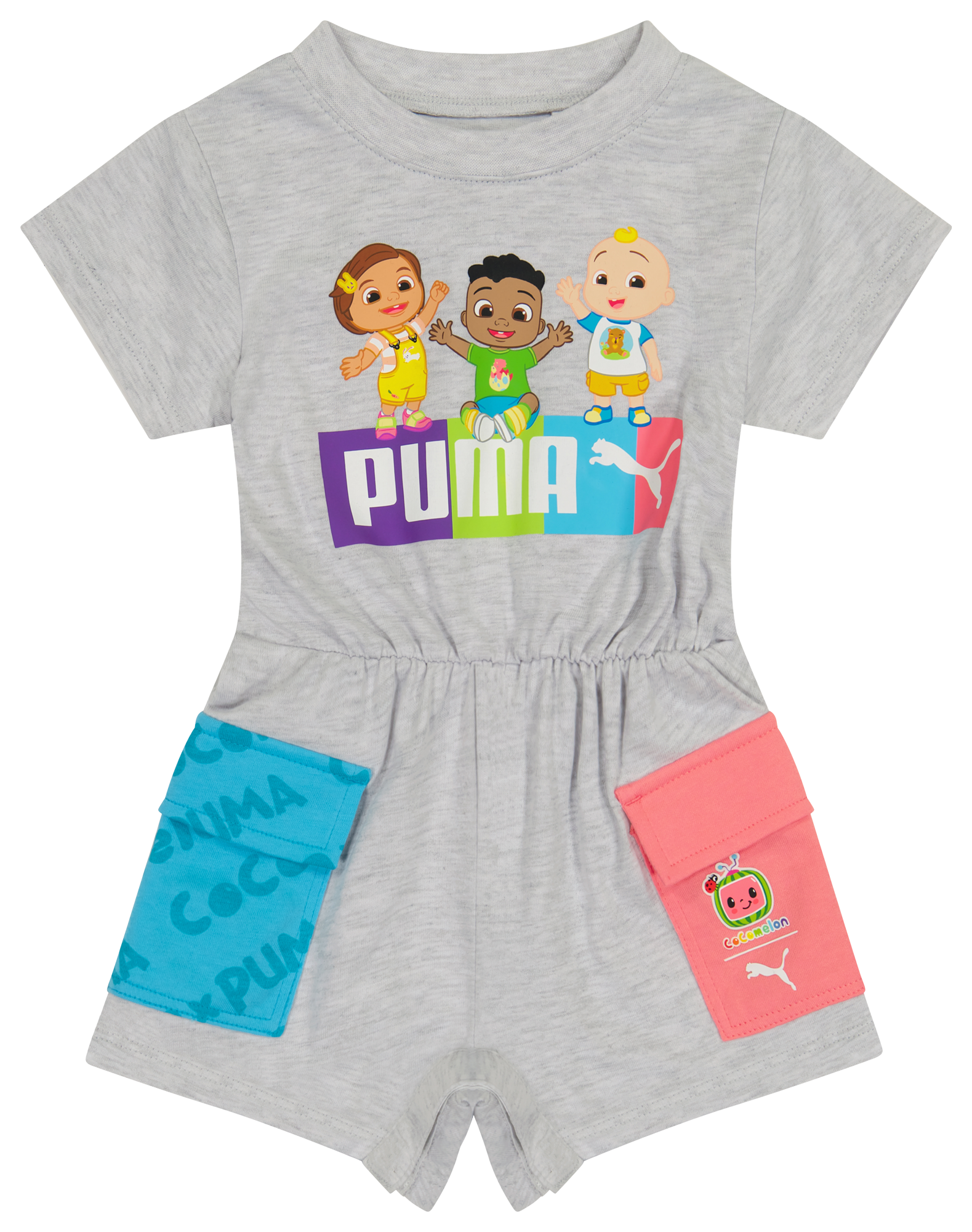 PUMA Colorblock Pocket Romper Boys' Toddler