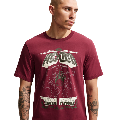 MENS - Nike Mexico APLA Football NSW T-Shirt - White/Team Red