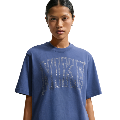 WOMENS - Nike NSW Classic Boxy ST7 Bling T-Shirt - Mystic Navy
