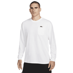 Men's - Nike NSW Premium Essential L/S  - White/Black