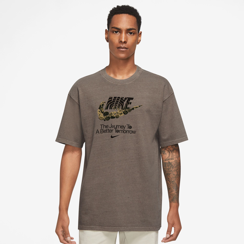 Nike Mens  Regrind Hbr T-shirt In Olive/black