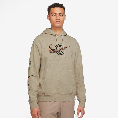 

Nike Mens Nike Sustainable Fleece Pullover Hoodie - Mens Tan/White Size S
