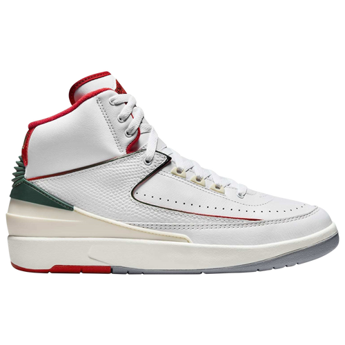 

Jordan Mens Jordan Retro 2 - Mens Basketball Shoes Green/White/Red Size 10.0