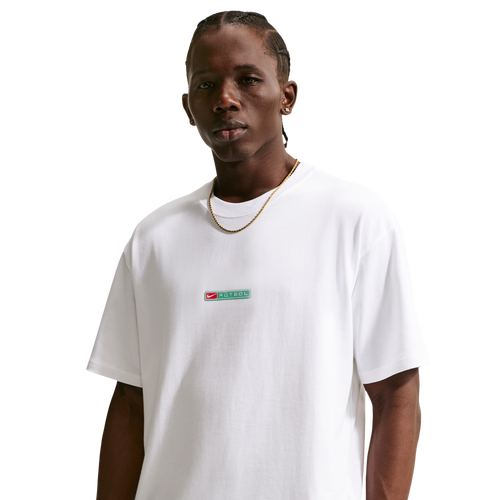 MENS - Nike NSW Boxy Futbol Loose Tee - University Red/White Stadium Green